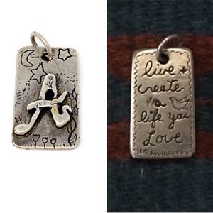 Jes MaHarry Sterling Silver Initial A Pendant  Live + create a life you love